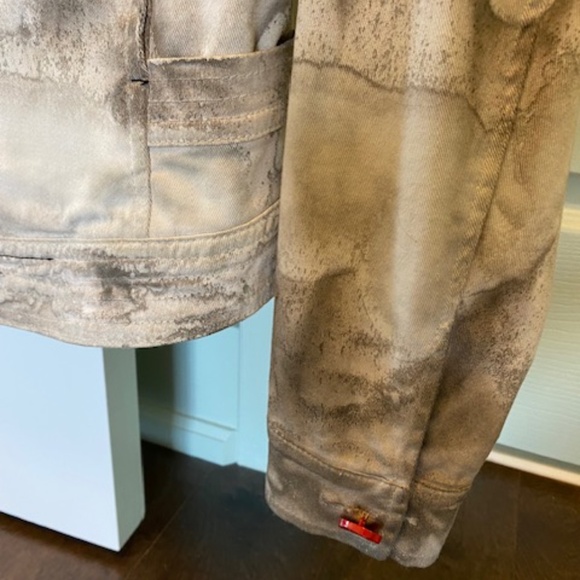 Elisa Cavaletti/Daniela Dallavalle jacket US S cotton beige/taupe mottled look - Picture 14 of 16